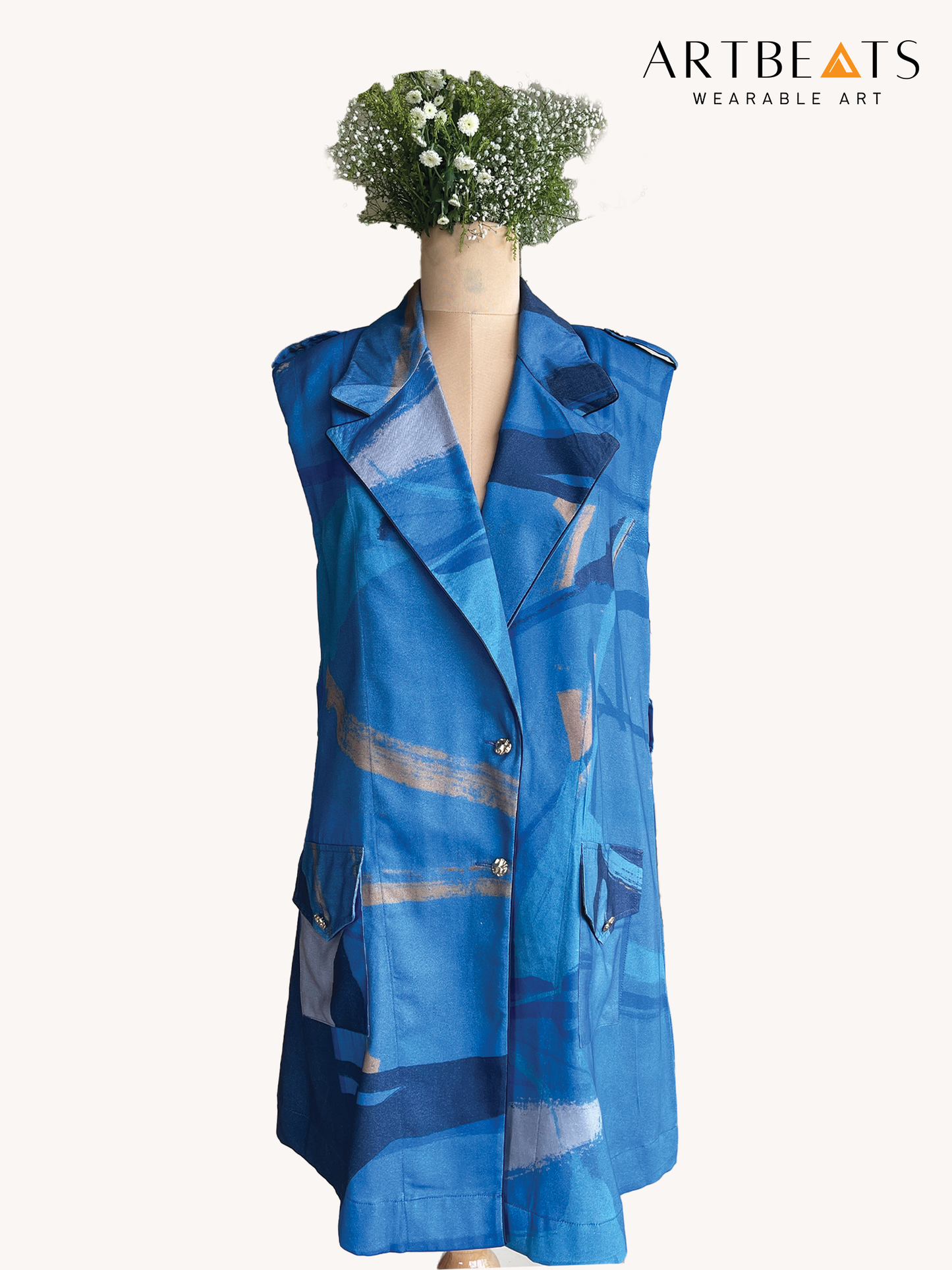 Azure Trench Dress Short