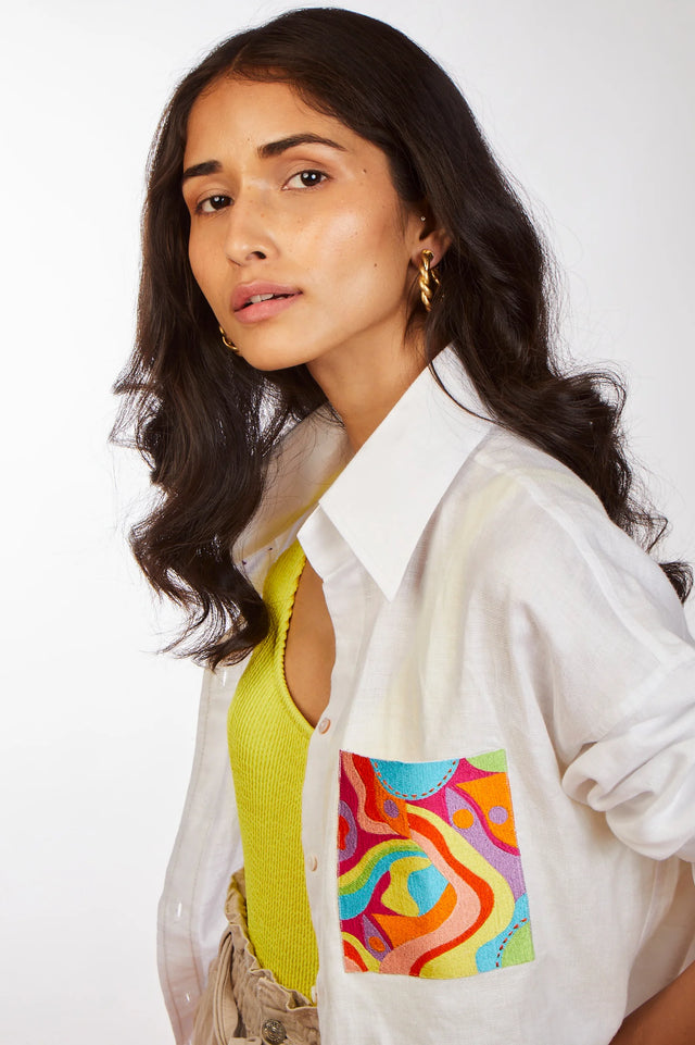 White Yin Yang Artwork Women's Shirt