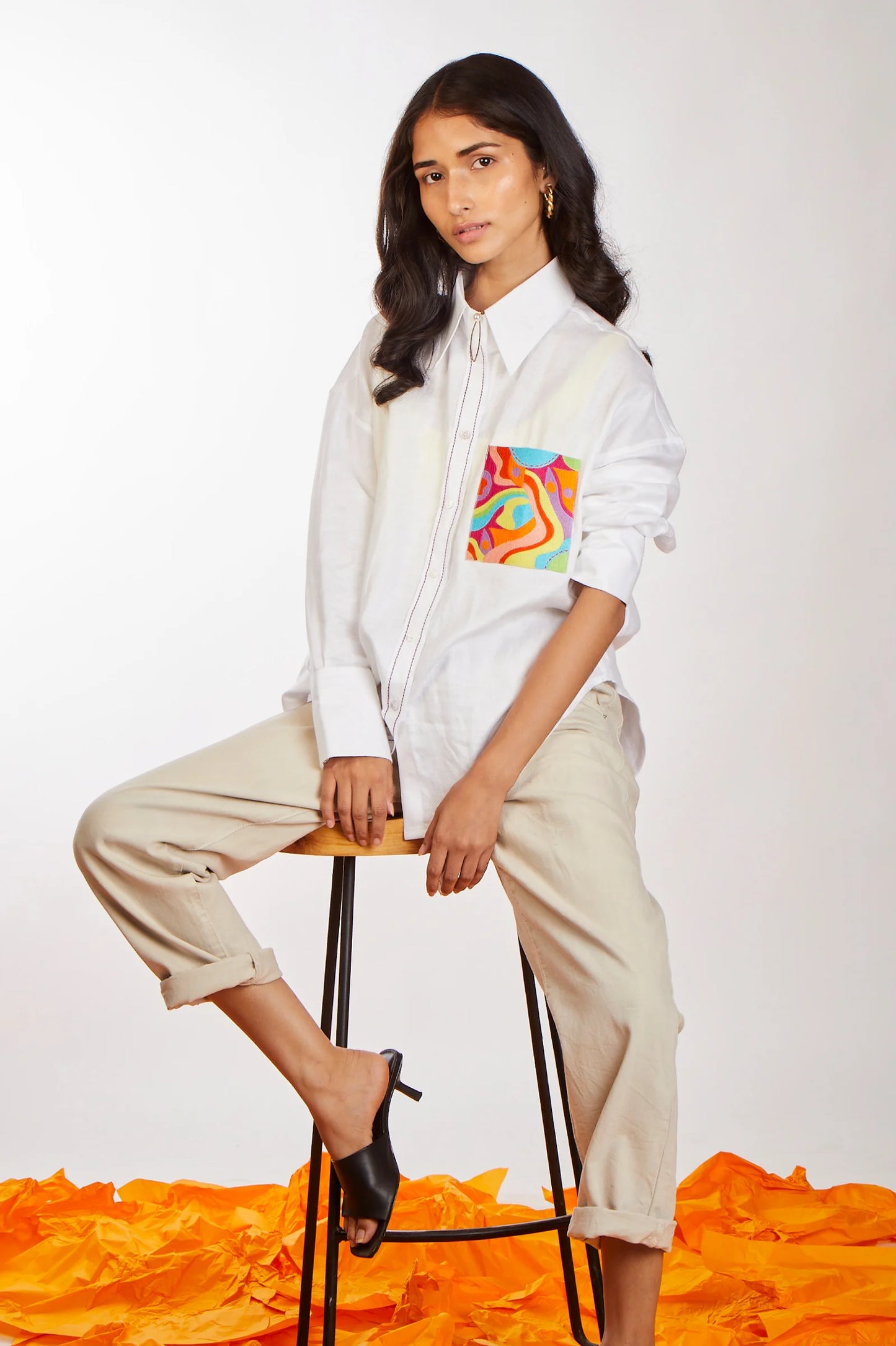 White Yin Yang Artwork Women's Shirt