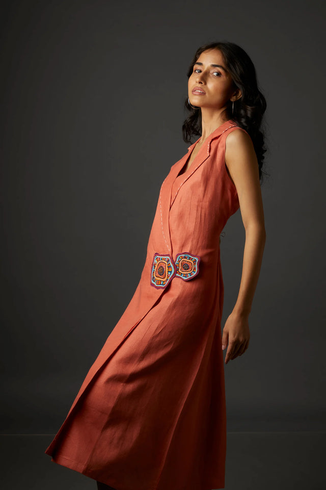 Coral Dream Blazer Dress