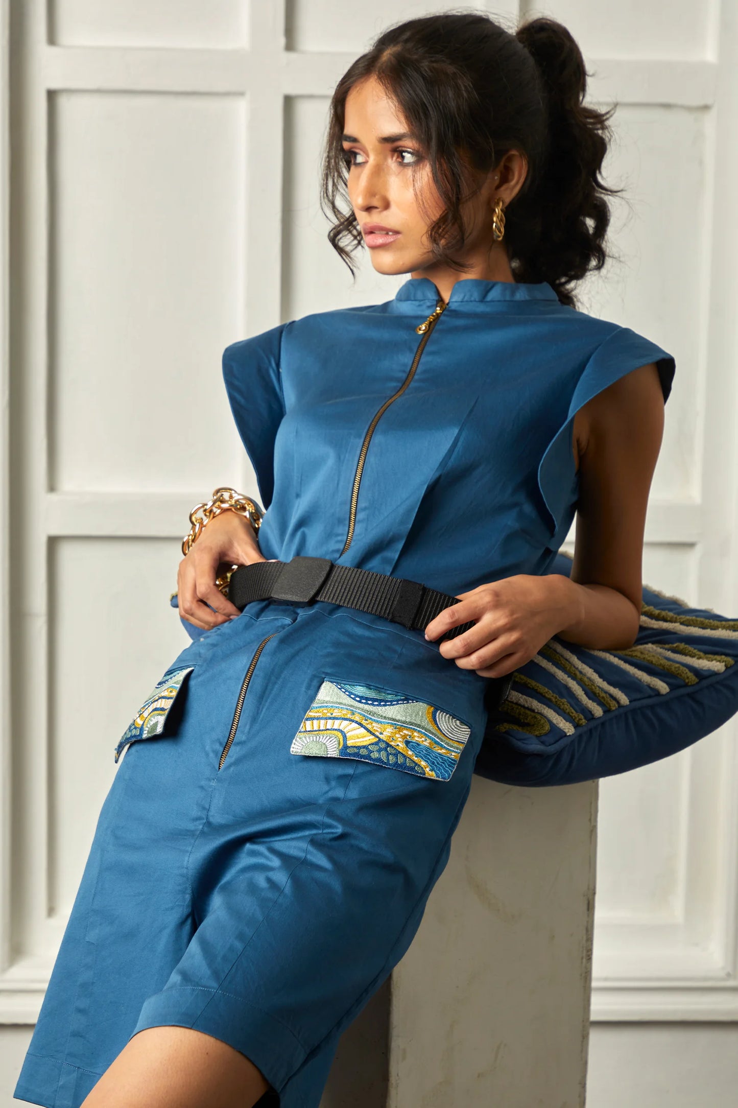 Deep Blue Ocean Eyes Jumpsuit
