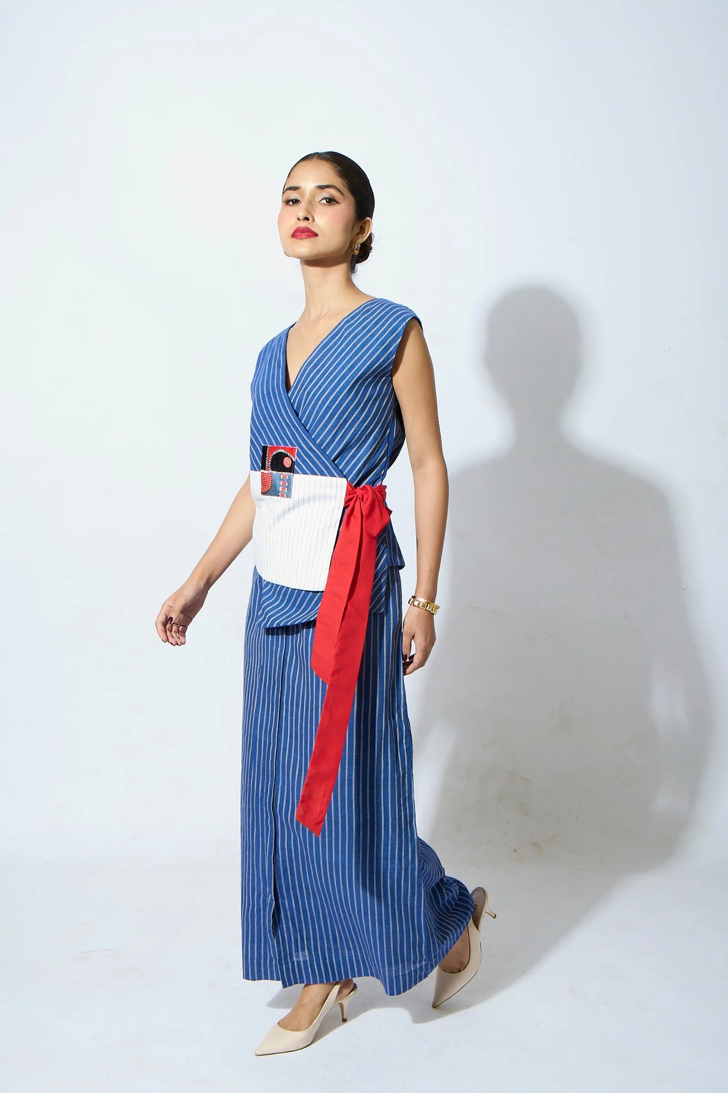 Rich Blue Transcendence Kimono Wrap Set