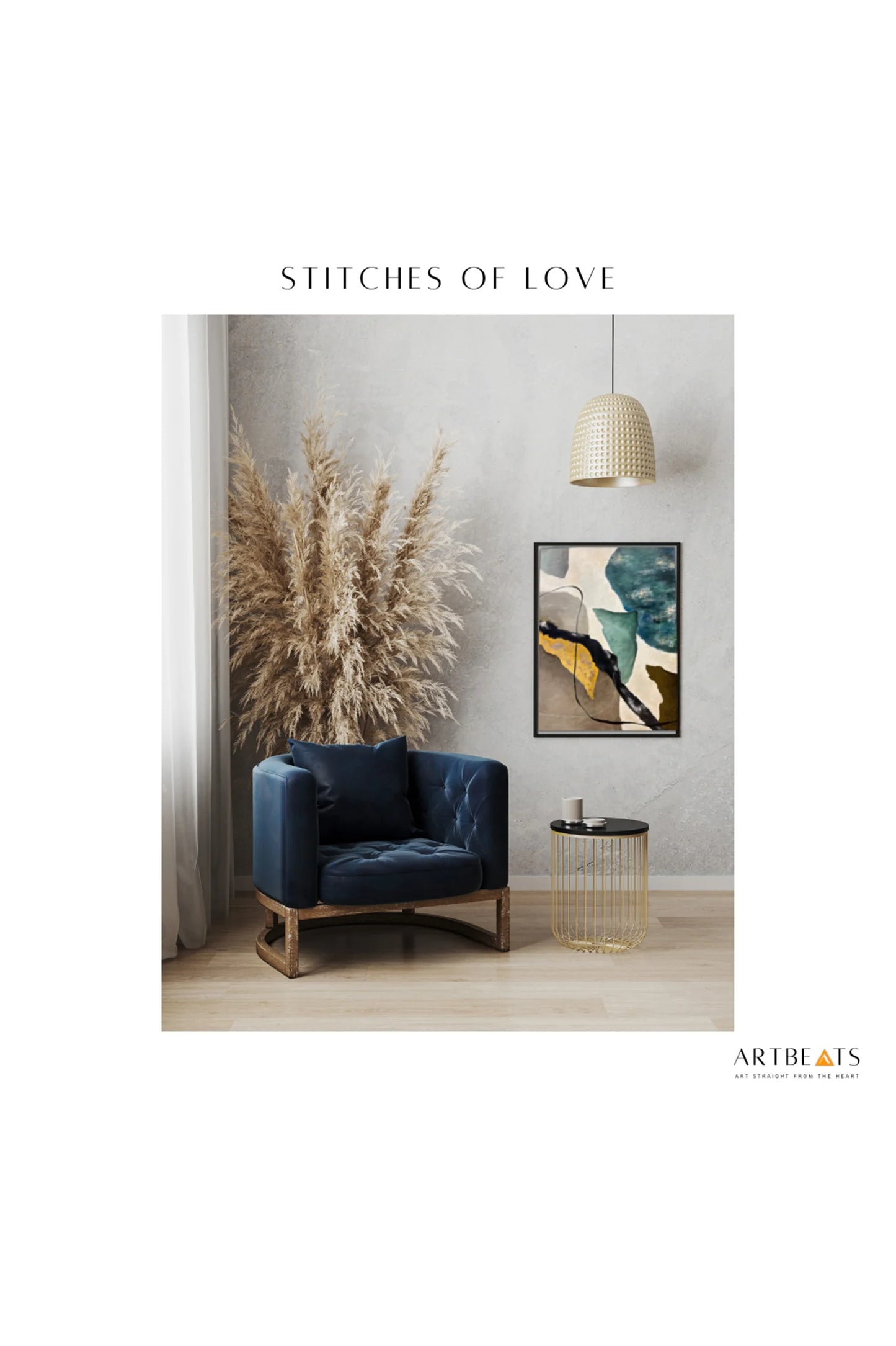 Stitches of Love Abstract Artwork