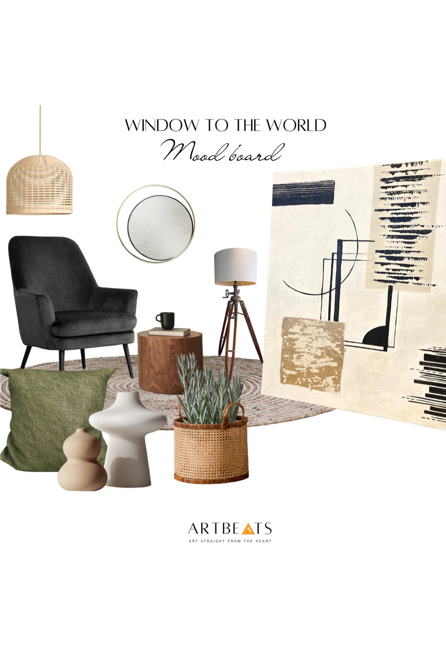 Window to The World Abstract Artwork