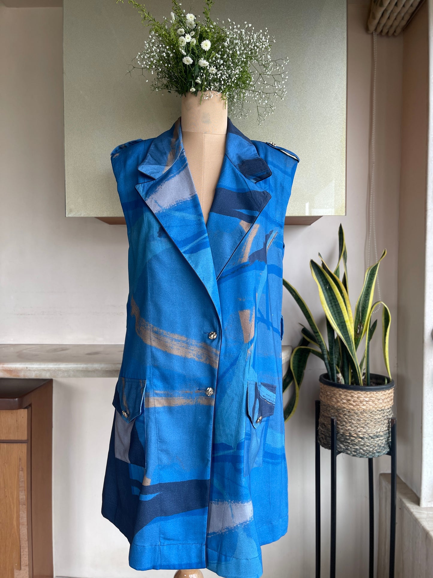 Azure Trench Dress Short