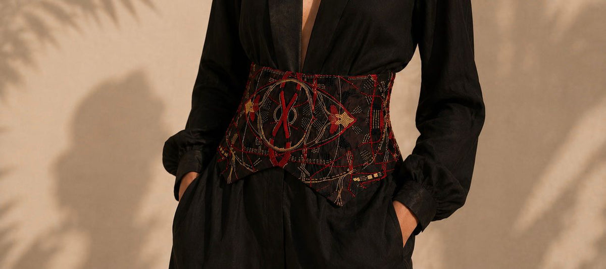 Crimson Echo Corset Belt