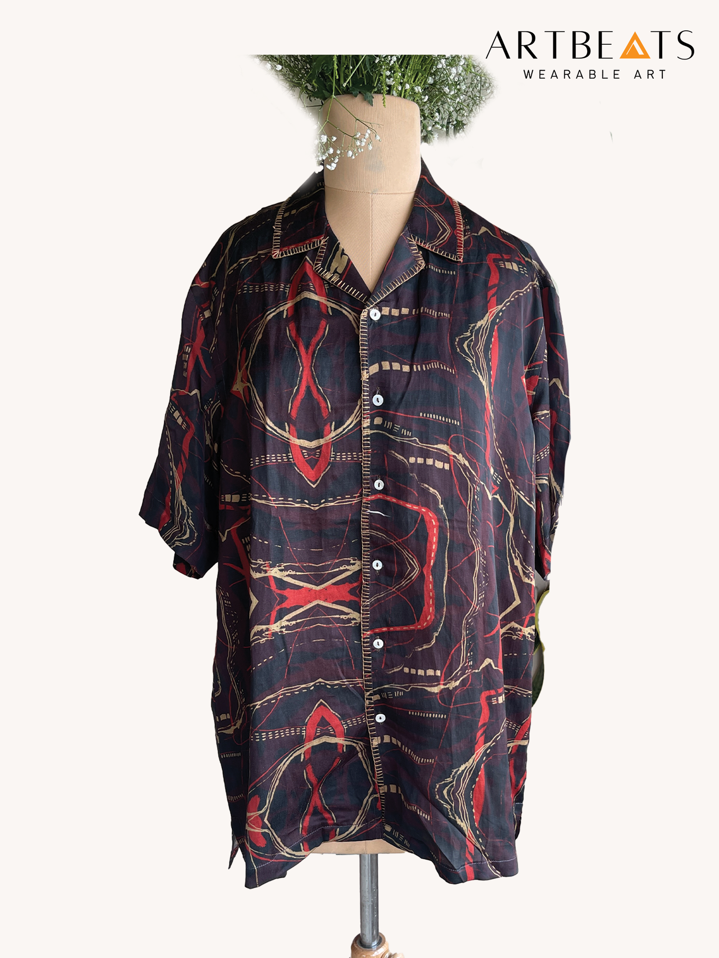 Crimson Echo Man's Art Shirt