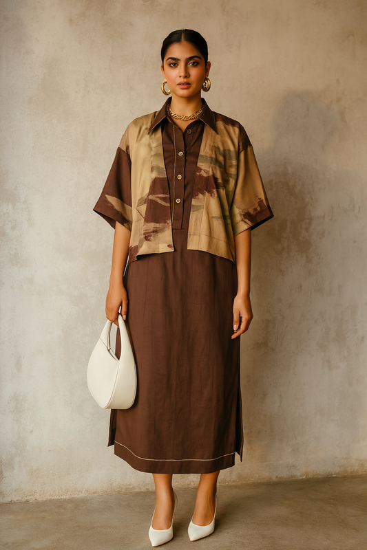 Desert Mirage Kimono with Shirt Dress