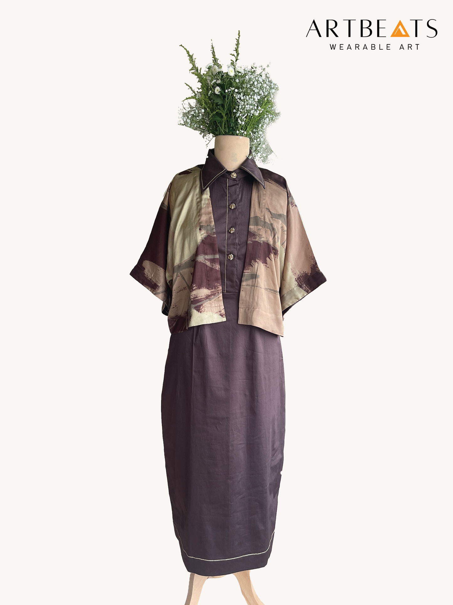 Desert Mirage Kimono with Shirt Dress
