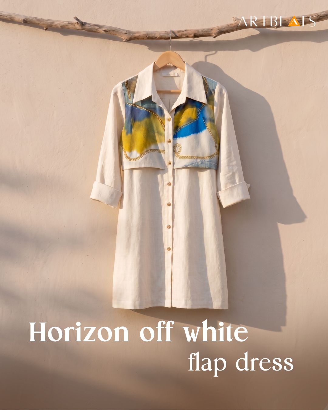 Horizon off white Flap Dress