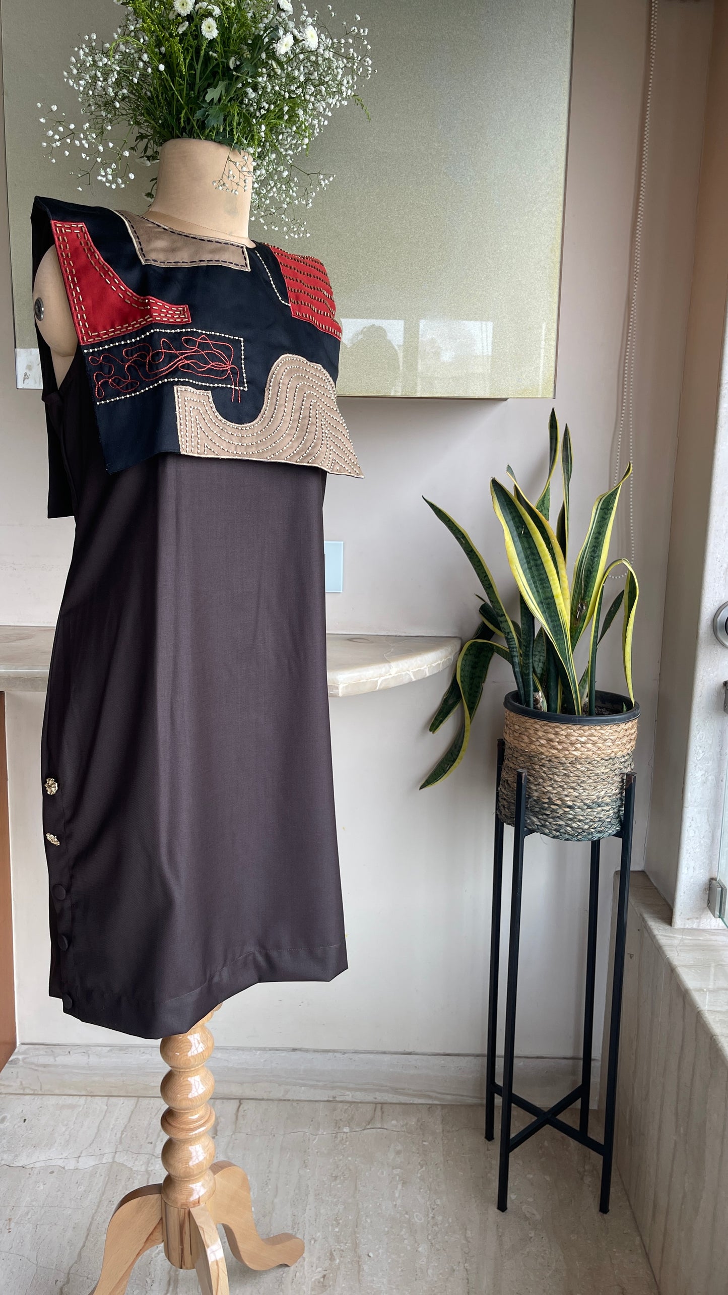 Monolith Patch Front Short Dress