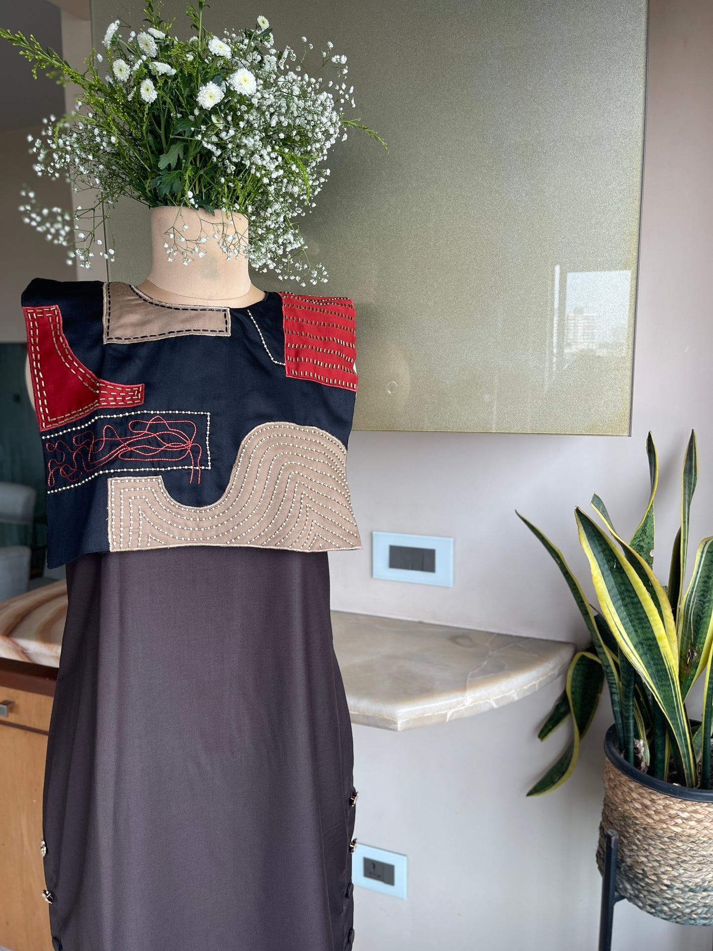 Monolith Patch Front Short Dress