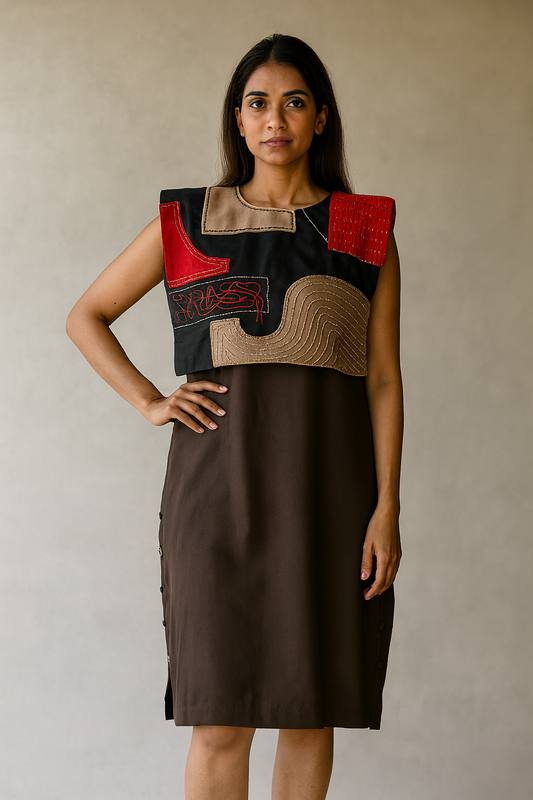 Monolith Patch Front Short Dress