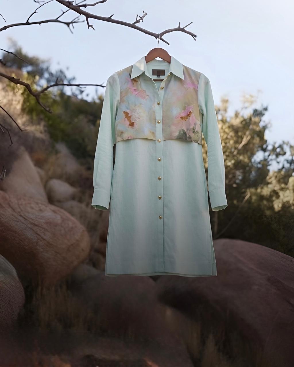 Skylark light blue Flap Dress