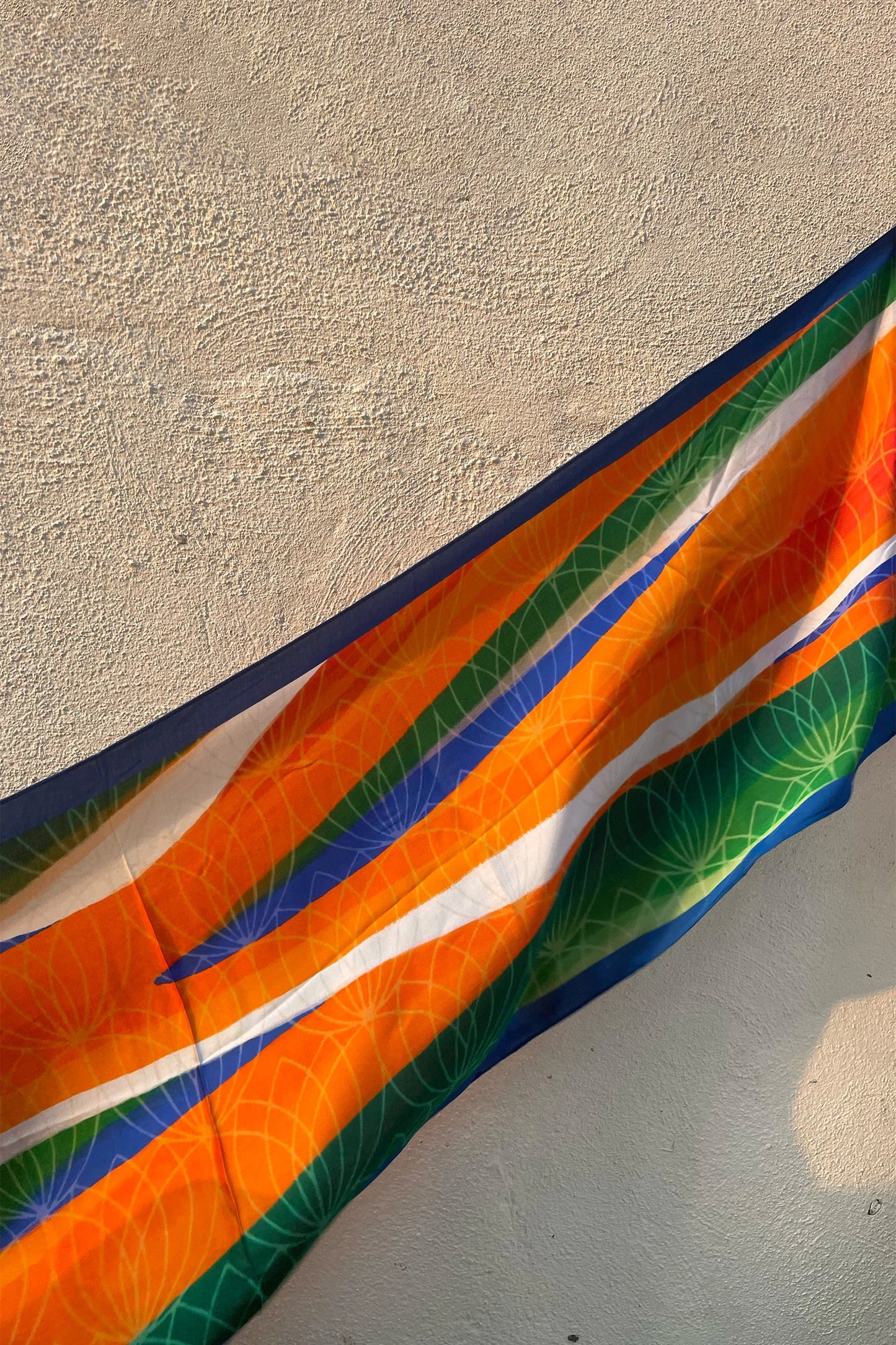 Tricolour Satin Stole