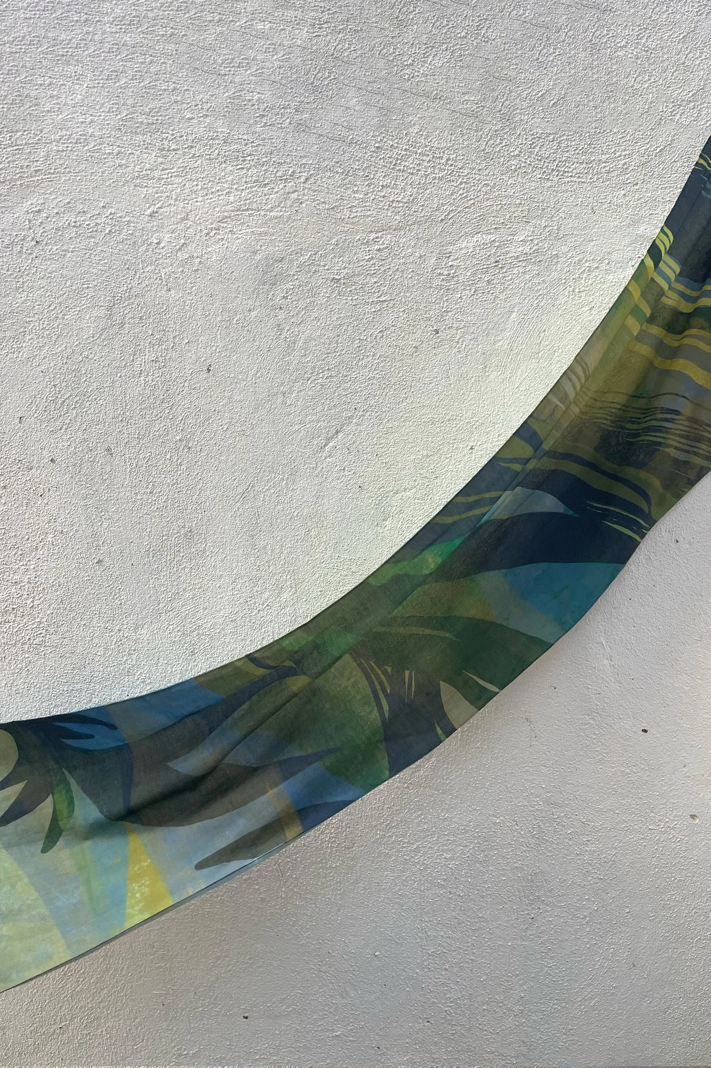 Green Blue Abstract Hemp Stole
